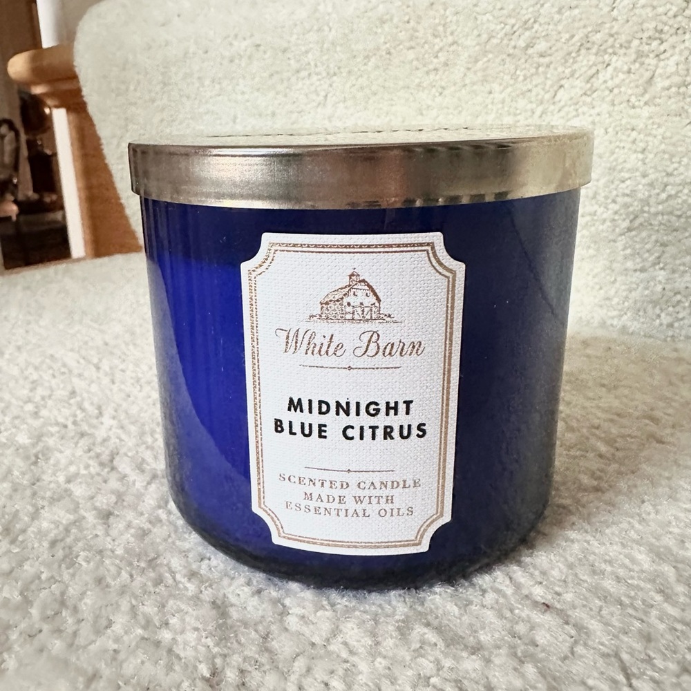 Midnight blue citrus 3 wick candle